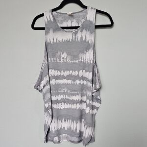 Lucy Wool Blend Active Large Arm Slouch Tie Dye Racer back Tank Large